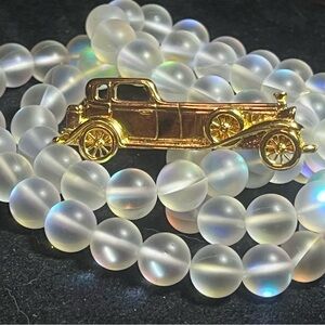 Gold Vintage Trifari Stamped Car Brooch